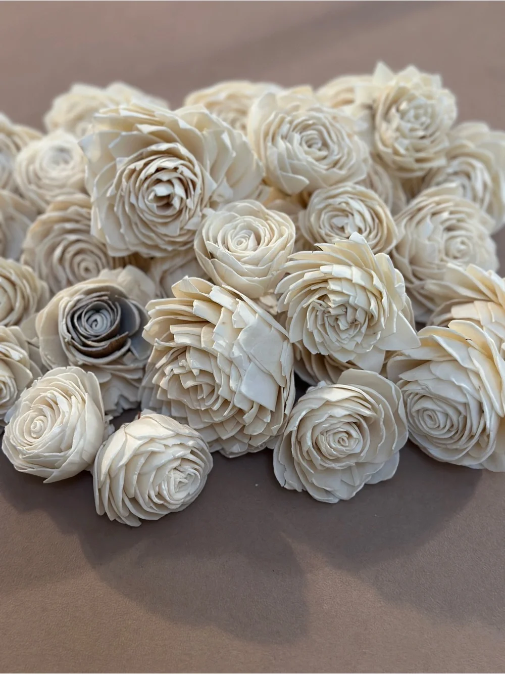 Wood Sola Flowers - bag of 25 for weddings crafts SECONDS IMPERFECT READ DESCRIP